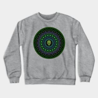 GREEN Alien Head Crewneck Sweatshirt